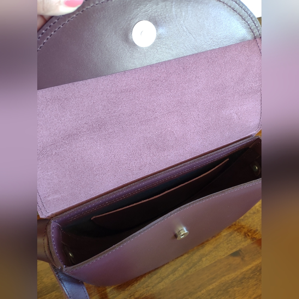 Leather Crossbody Shoulder Bag And Wallet - Picture 5 of 16